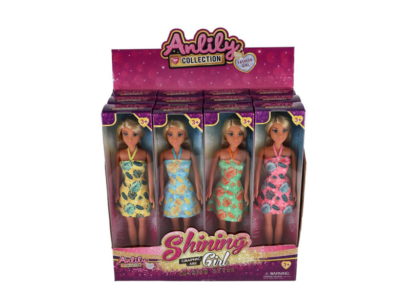 Panenka Anlily v plážových šatech 30cm žluté